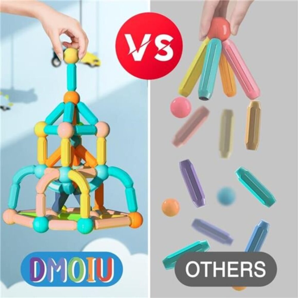 Magnetic Building Blocks STEM Educational Toy for Kids Montessori Learning - Picture 4 of 6